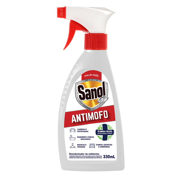 Spray Desodorizador De Ambiente Anti Mofo 330mL Sanol