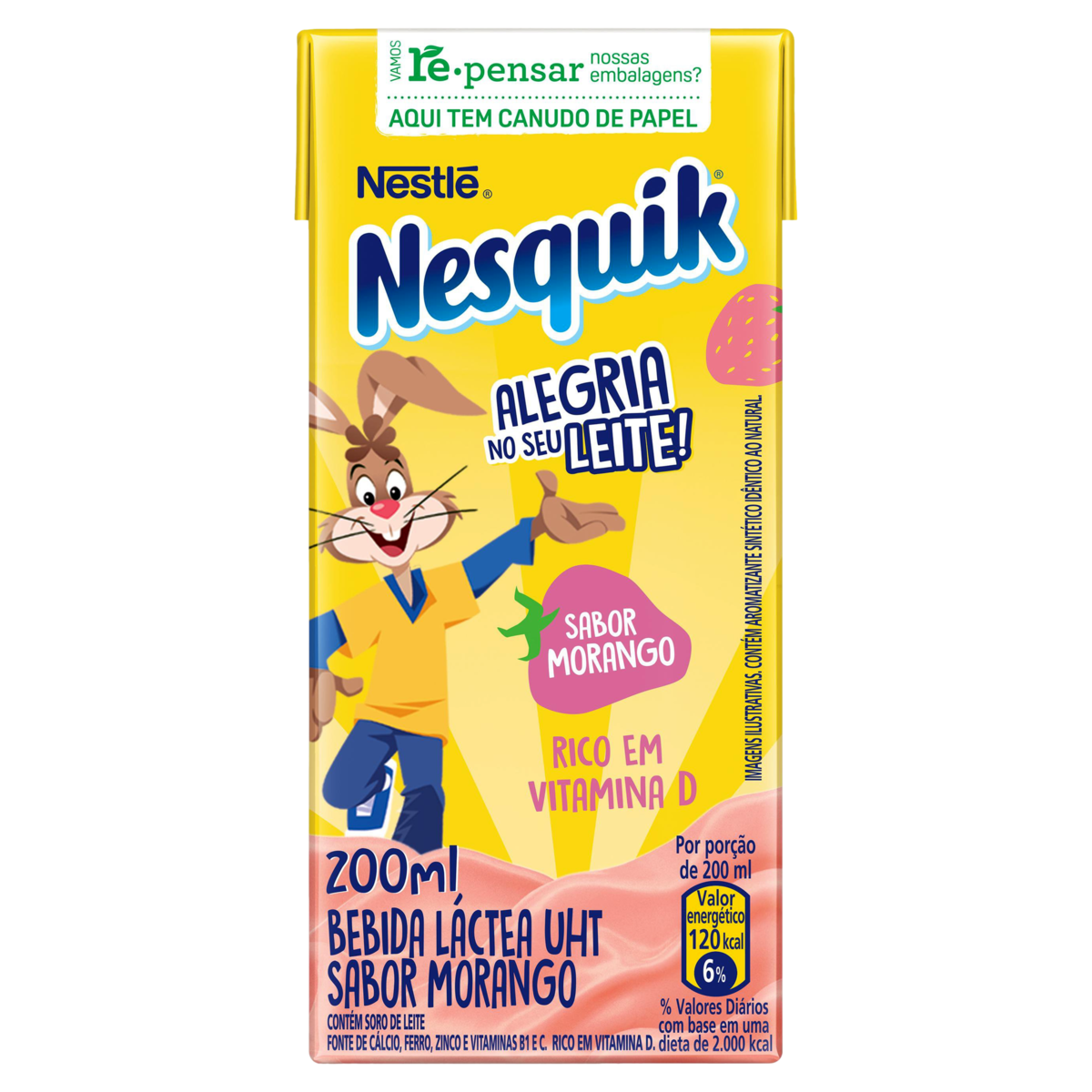 Bebida Lctea Uht Morango Nesquik Caixa 200ml