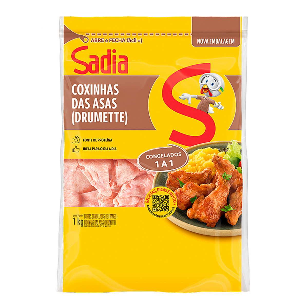 Sadia Coxinha Da Asa De Frango Congelada Pouch 1kg