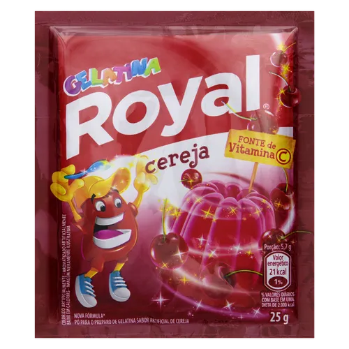 Gelatina Em P Cereja Royal 25g