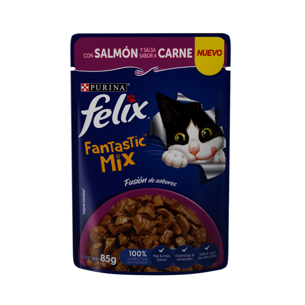 Felix Fantastic Mix Salmn Y Carne X 85 G