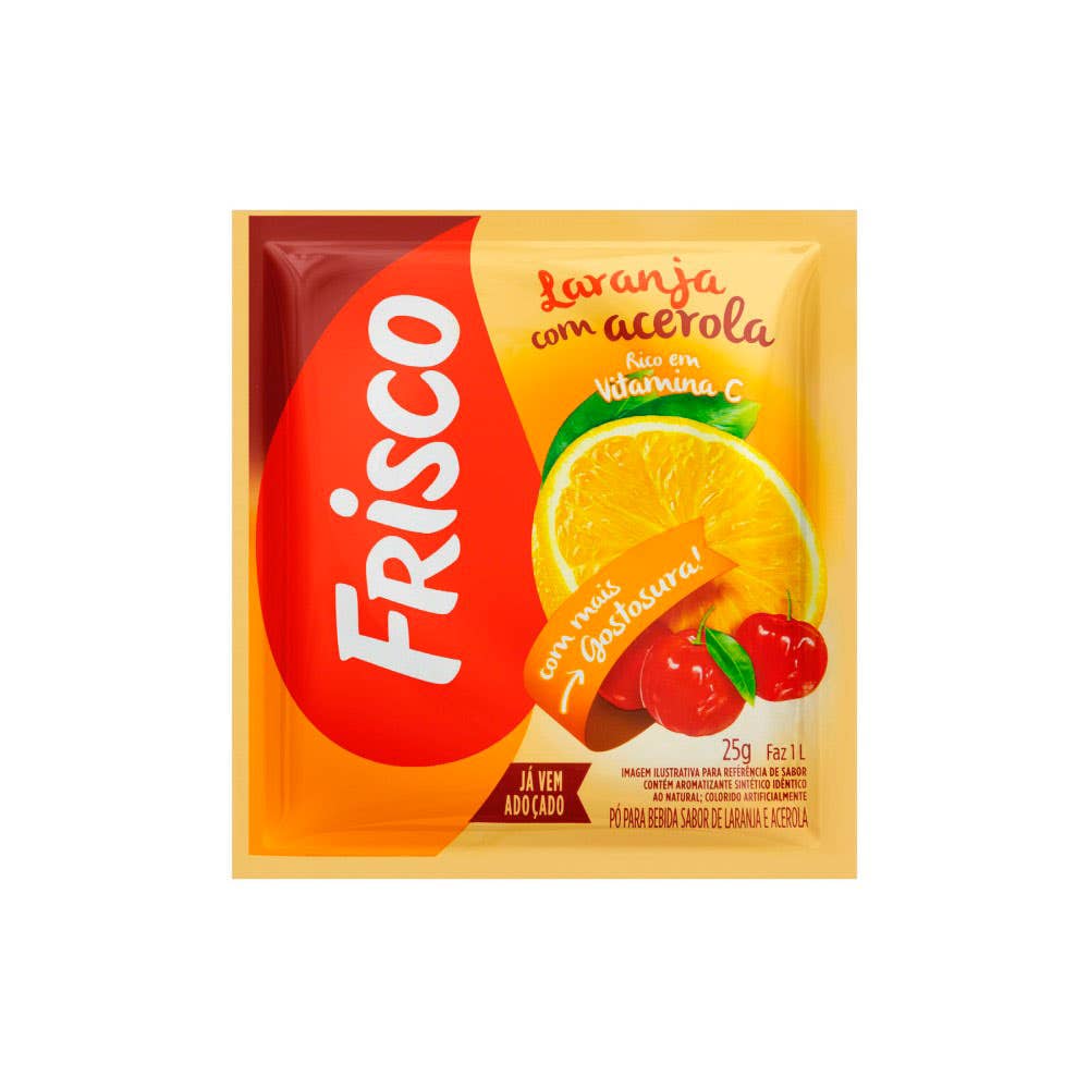 Frisco Refresco Em P Laranja Com Acerola Pacote 25g