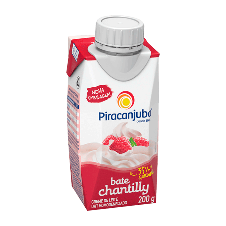 Piracanjuba Creme De Leite Bate Chantilly 35% Gordura 200ml