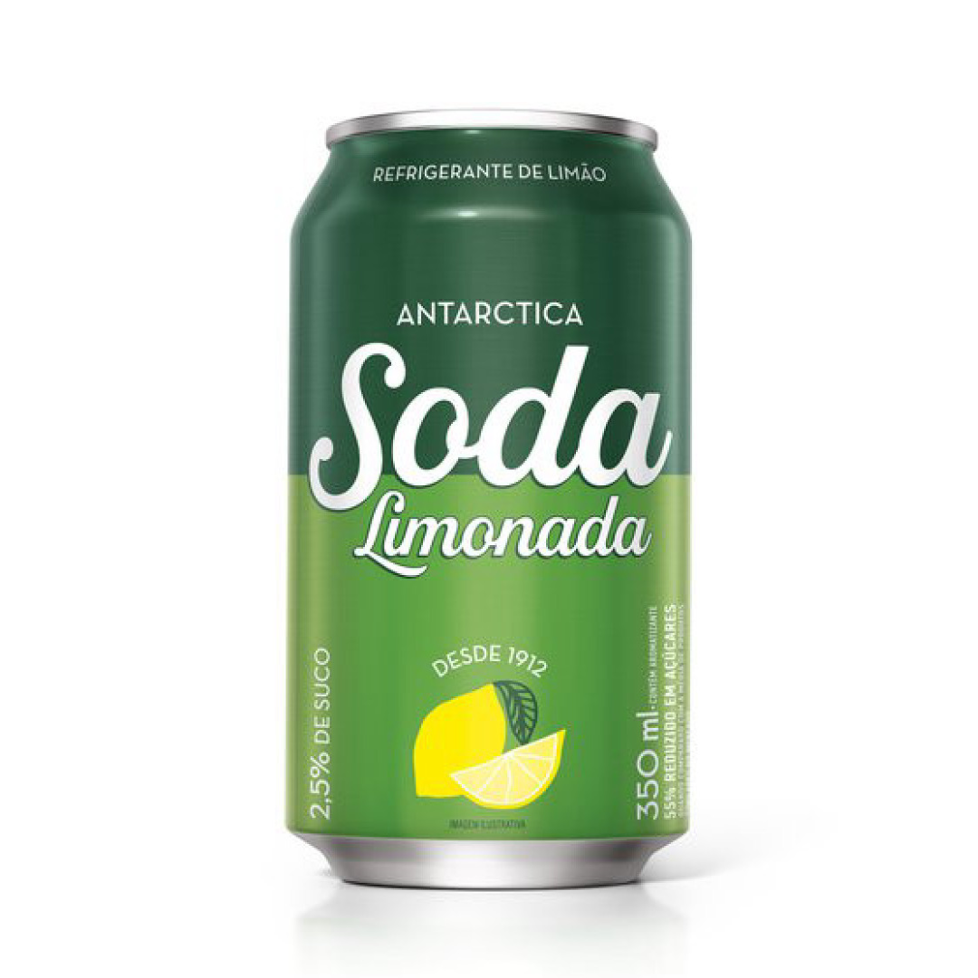 Soda Refrigerante Limonada Antarctica Lata 350ml