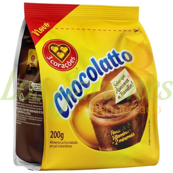 Atributo Chocolate En Polvo 3 Corazones 200g