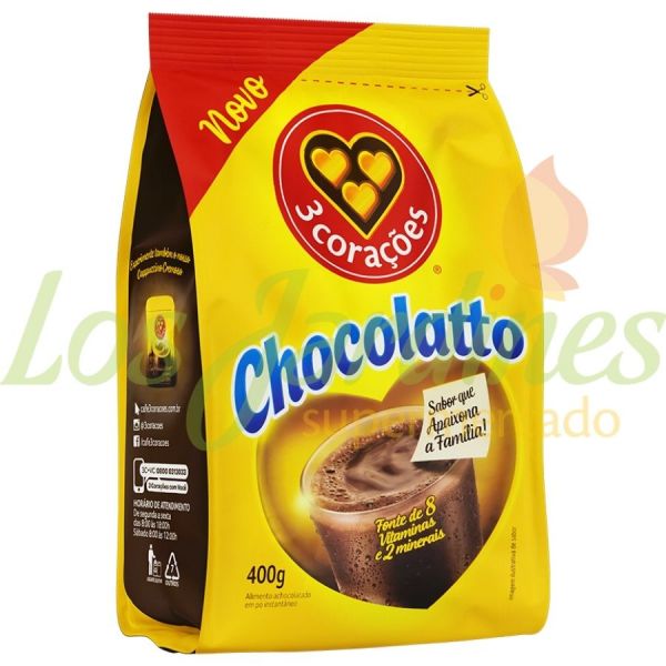 Atributo Chocolate En Polvo 3 Corazones Refil 400g