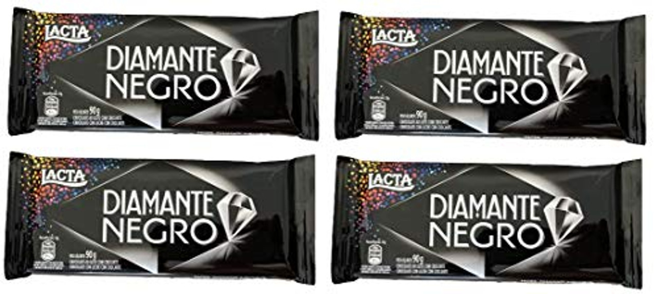 LACTA Chocolates Tablet Laka Diamante Negro 90 Gr. - 4 Pack