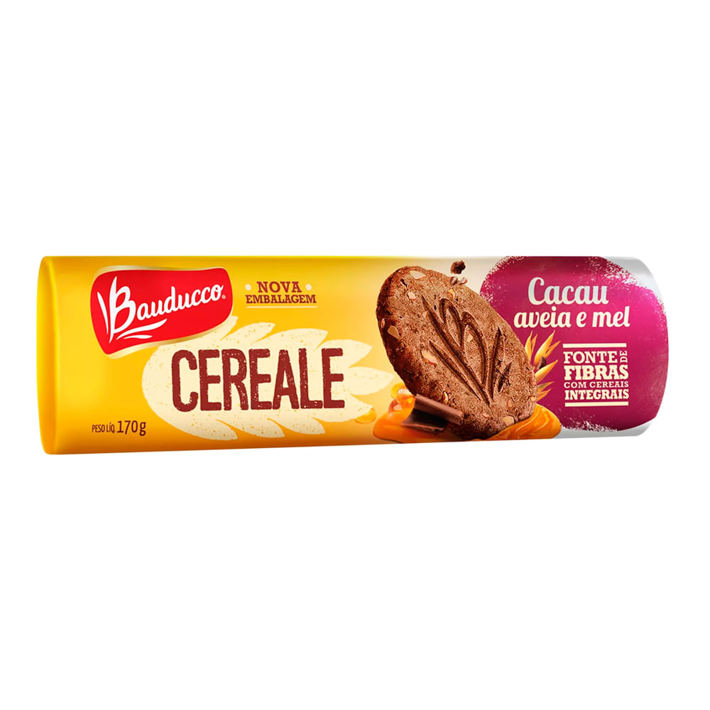 Bauducco Biscoito Cereale Cacau, Aveia E Mel 141g