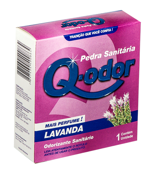 Q Odor Desinfetante Pedra Sanitria 40g Lavanda