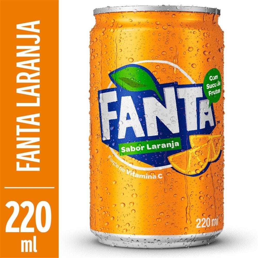 Fanta Refrigerante Laranja Lata 220ml