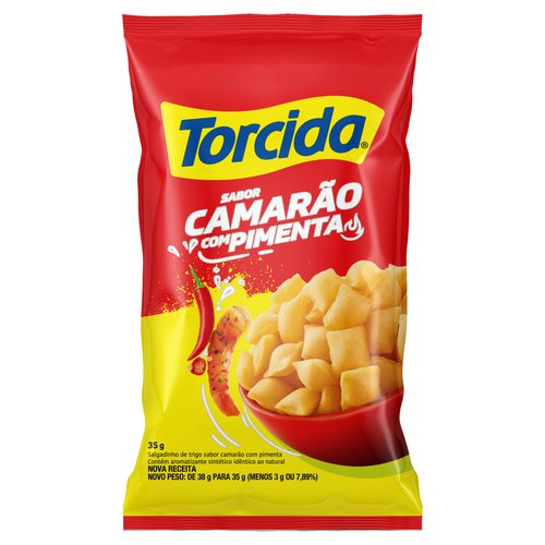 Torcida Salgadinho Sabor Camaro Com Pimenta 35g