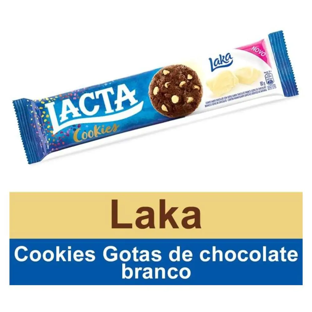 Lacta Biscoito Cookies Laka 80G