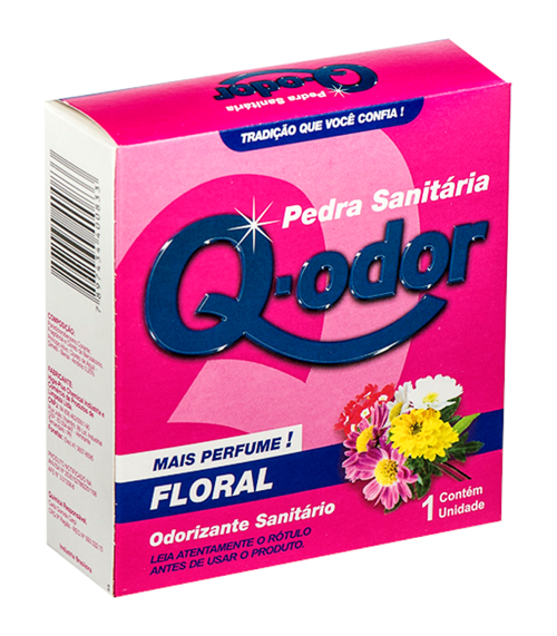 Q Odor Desinfetante Pedra Sanitria 40g Floral