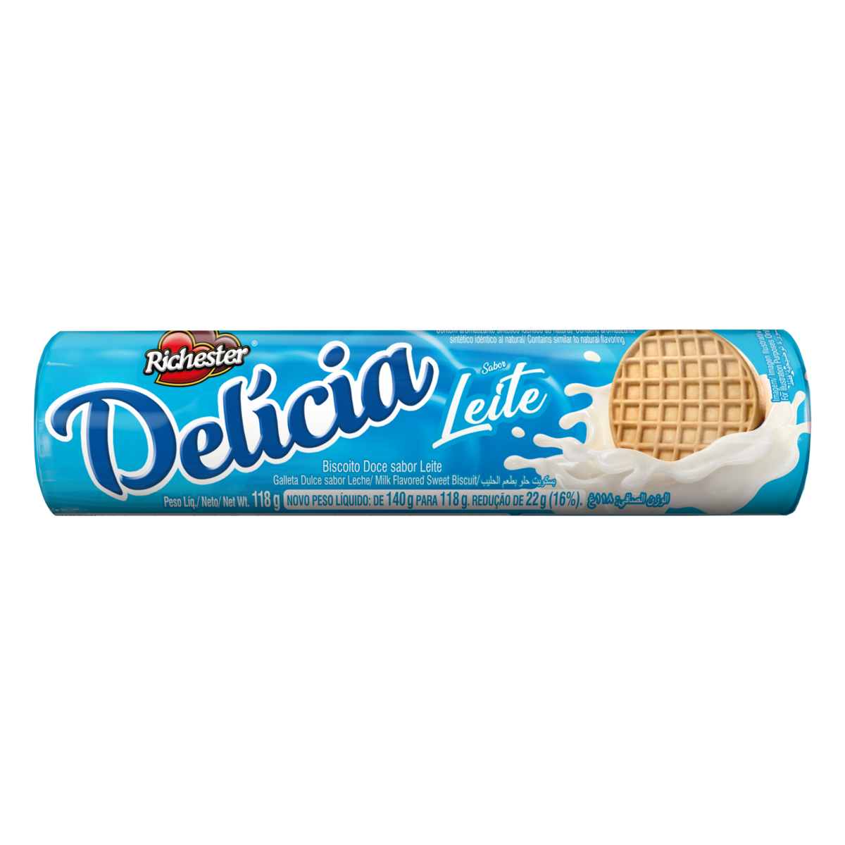 Biscoito Leite Richester Delcia Pacote 118g