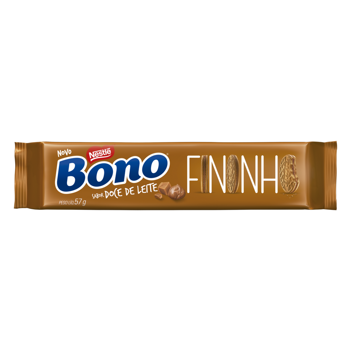 Biscoito Recheio Doce De Leite Bono Fininho Pacote 57g