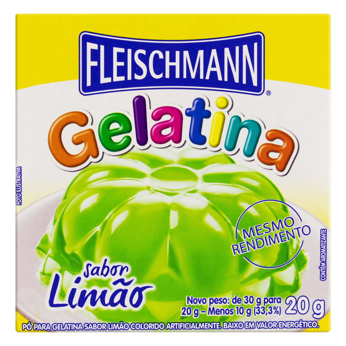 Fleischmann Gelatina Em P Limo Caixa 20g