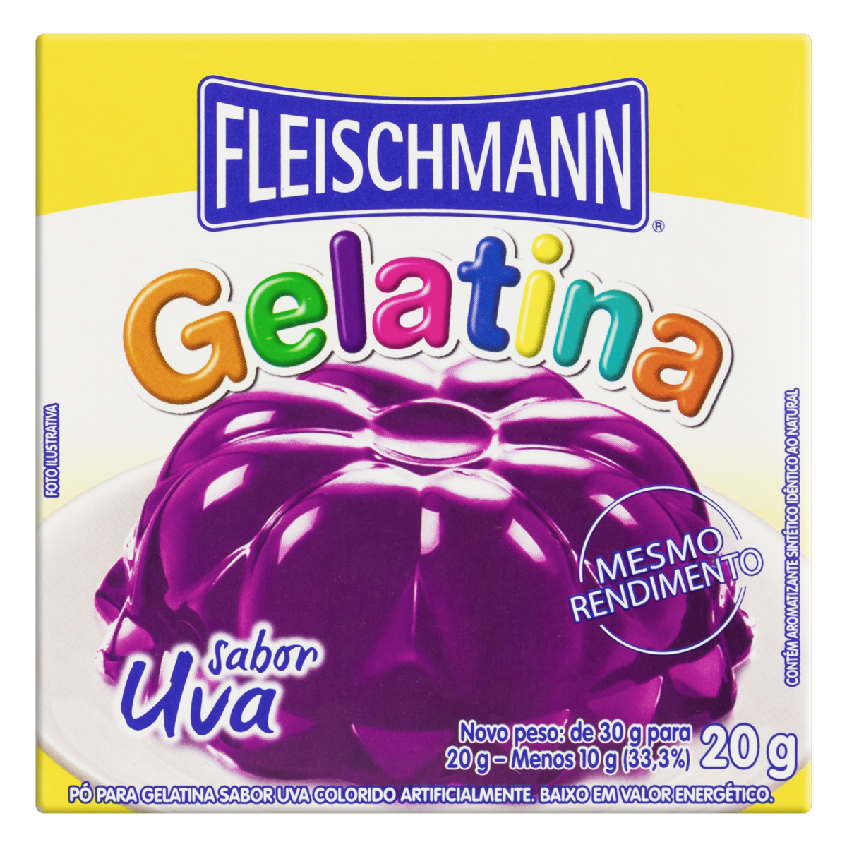 Fleischmann Gelatina P 20g Uva