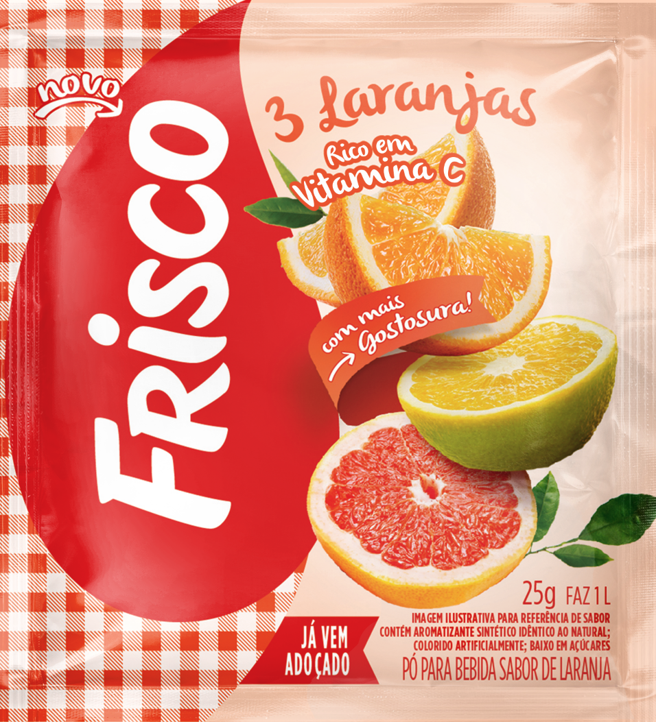 Frisco Refresco Po 3 Laranjas 25g