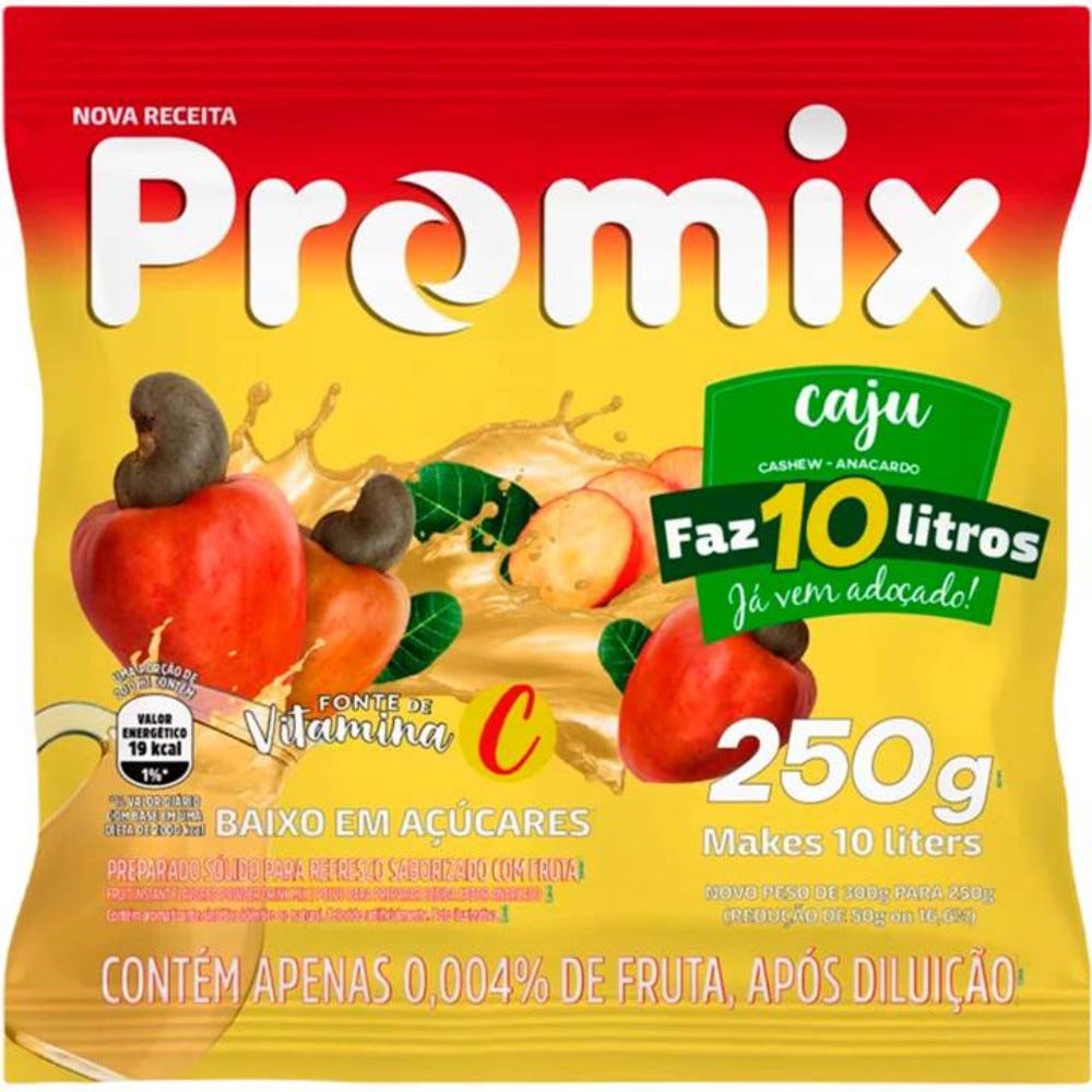 Promix Refresco Em Po Caju 250g