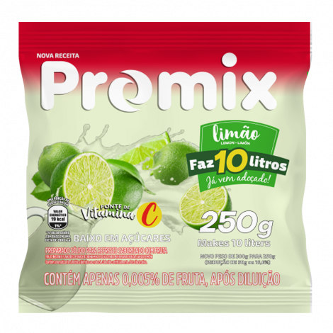 Refresco P Promix Caixa Com 10 Unidades De 250G  Limo