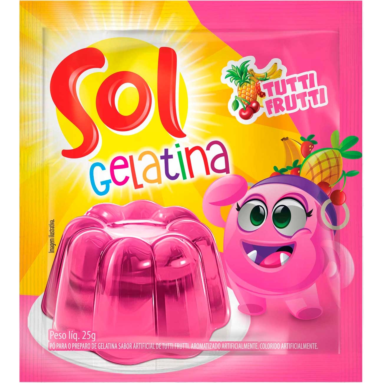 Gelatina Sol Tutifruti Sch 25g