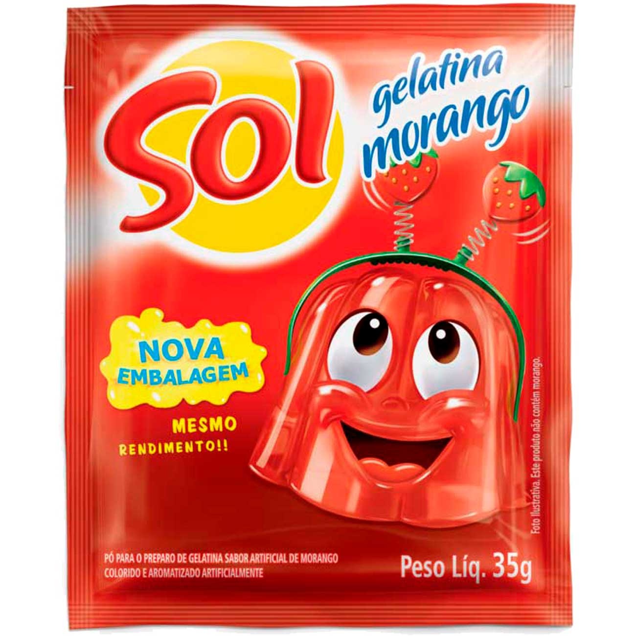 SOL Gelatina Morango 25g