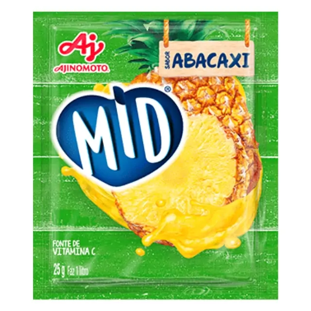 Mid Refresco Em P Abacaxi Pacote 25g