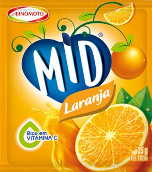 Mid Refresco Em P Laranja Pacote 25g