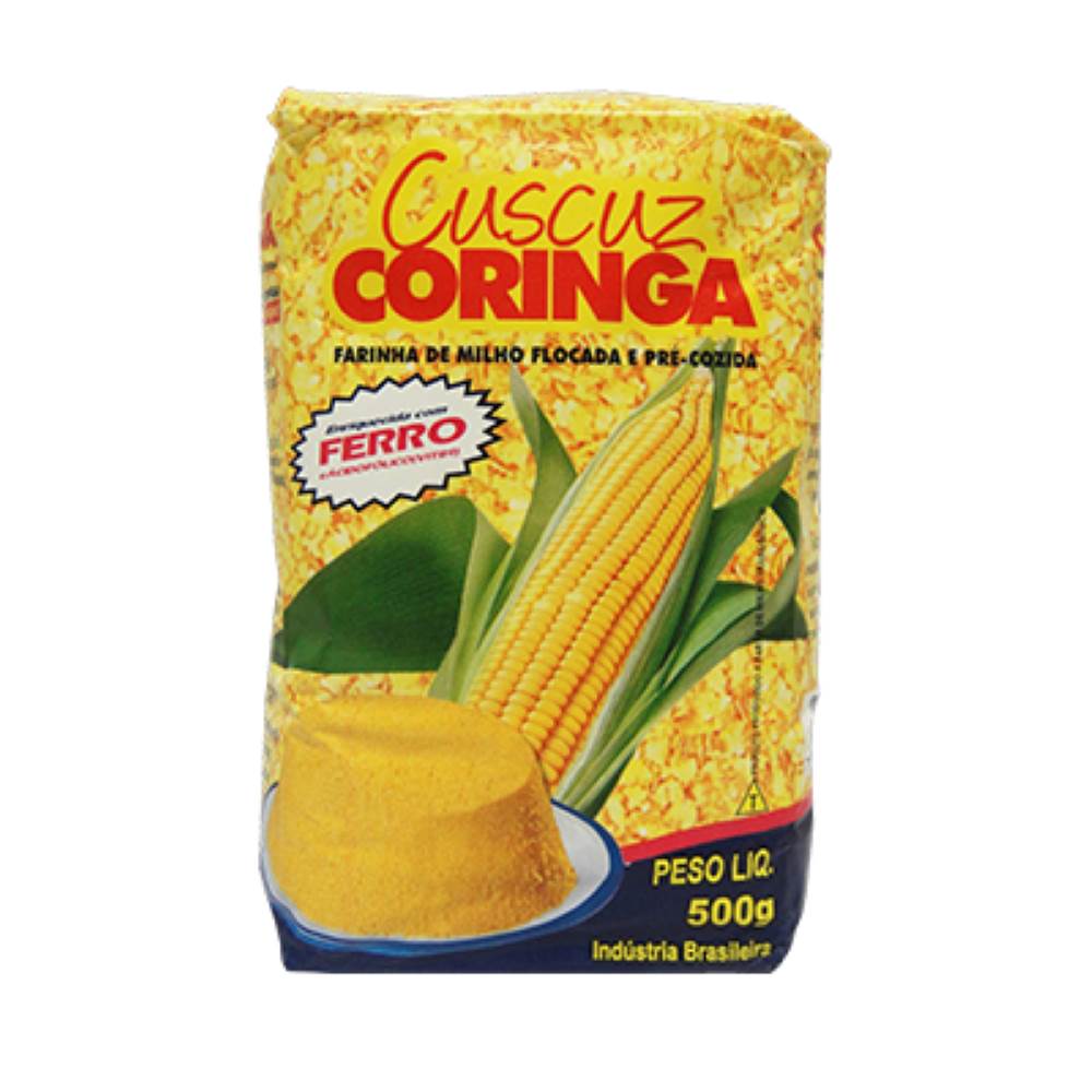 Coringa Farinha De Milho Floco Para Cuscuz Pacote 500g