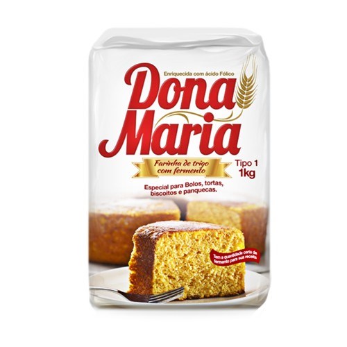 Dona Maria Farinha De Trigo Com Fermento 1kg