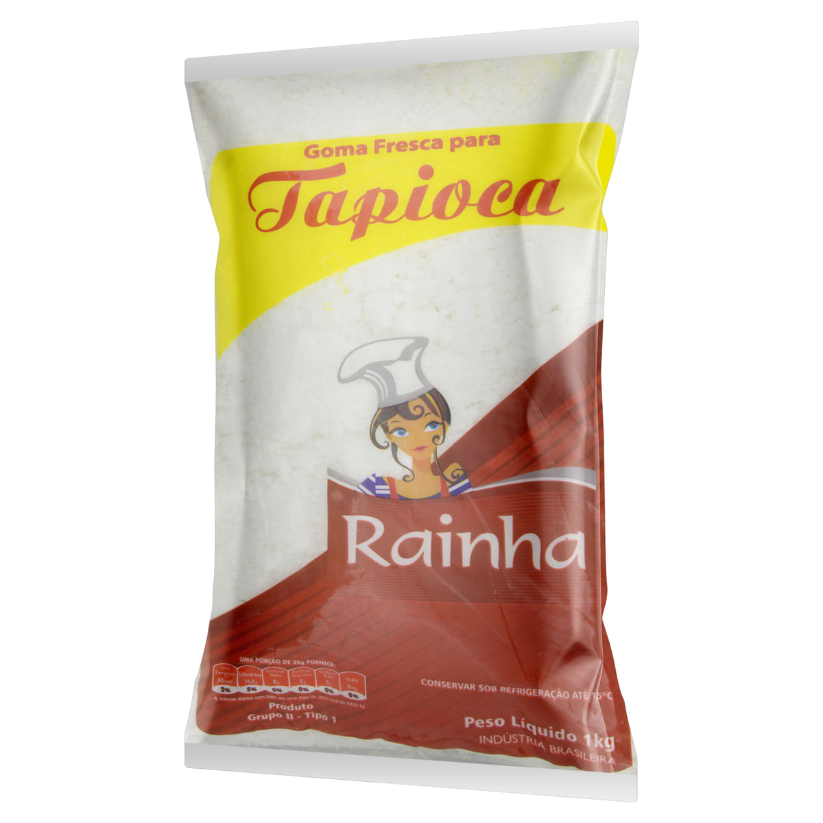 Rainha Goma De Mandioca Tapioca Hidratada Pacote 1kg