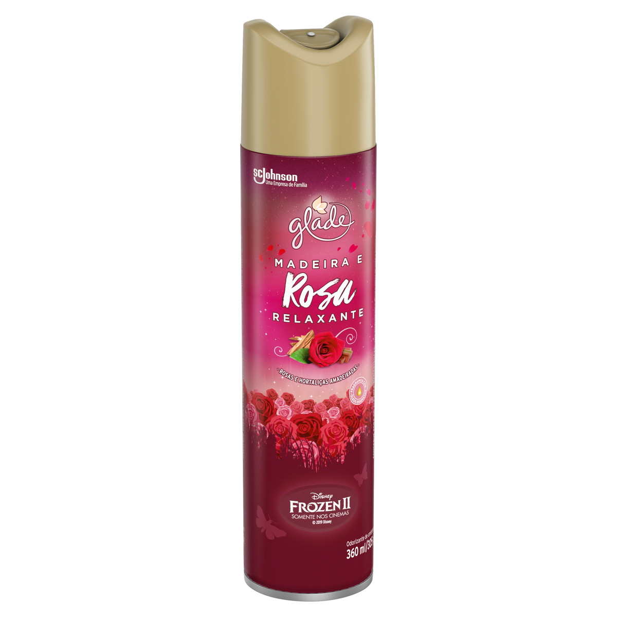 Purificador Glade Aerosol Madeira E Rosa Relaxante 360ML