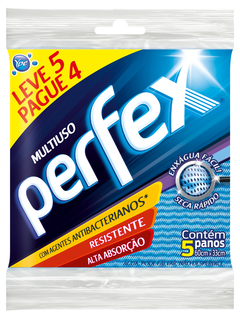 Perfex Pano Multiuso C/5 Lv5pg4 Azul