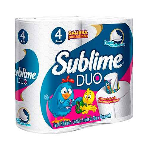 Sublime Papel Higinico Duo 4 Unidades