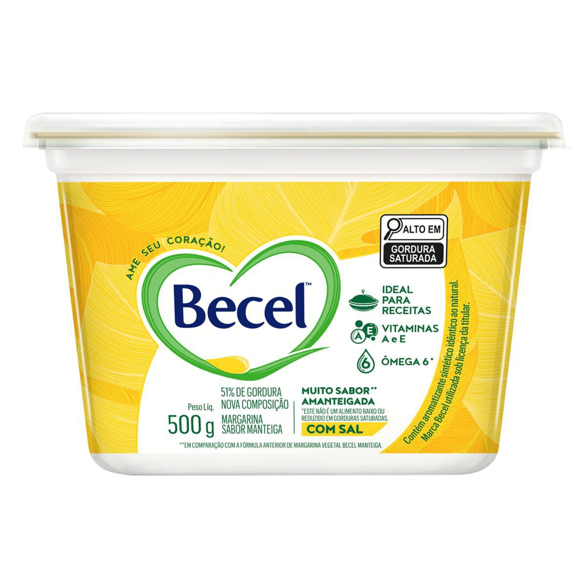 Becel Creme Vegetal Sabor Manteiga Com Sal 500g