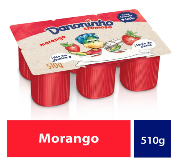 Danone Iogurte Danoninho Cremoso Morango 510g