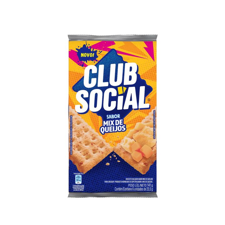 Club Social Biscoito De Queijo 141G Com 6Un