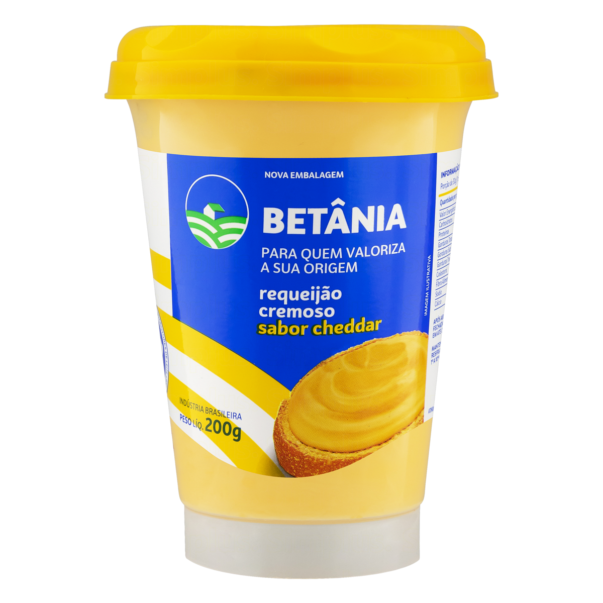 Requeijo Cremoso Cheddar Betnia Copo 200g