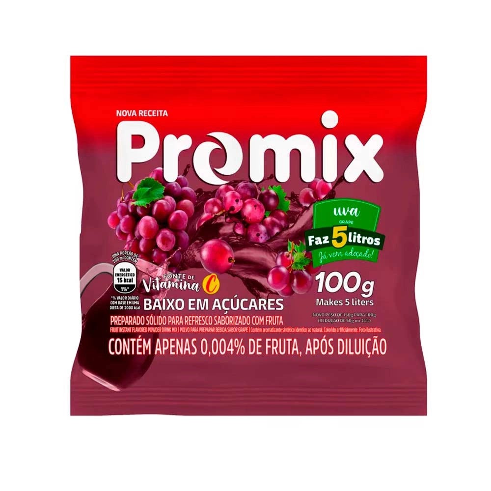 Promix Refresco Em Po Uva 250g