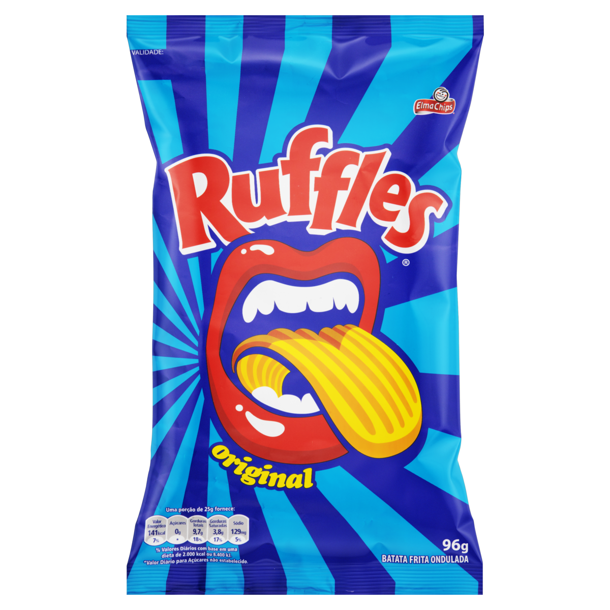 Elma Chips Batata Ondulada Original Ruffles Pacote 96g