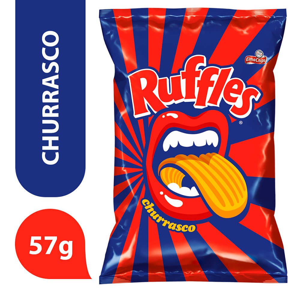 Elma Chips Salgadinho Batata Ruffles Churrasco 57g