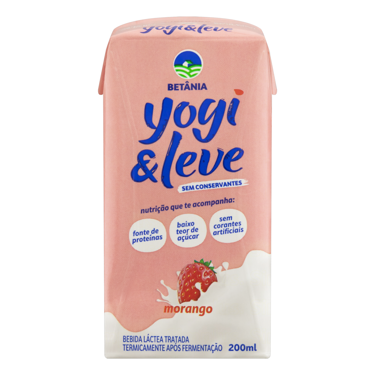 Bebida Lctea Morango Betnia Yogi & Leve Caixa 200ml