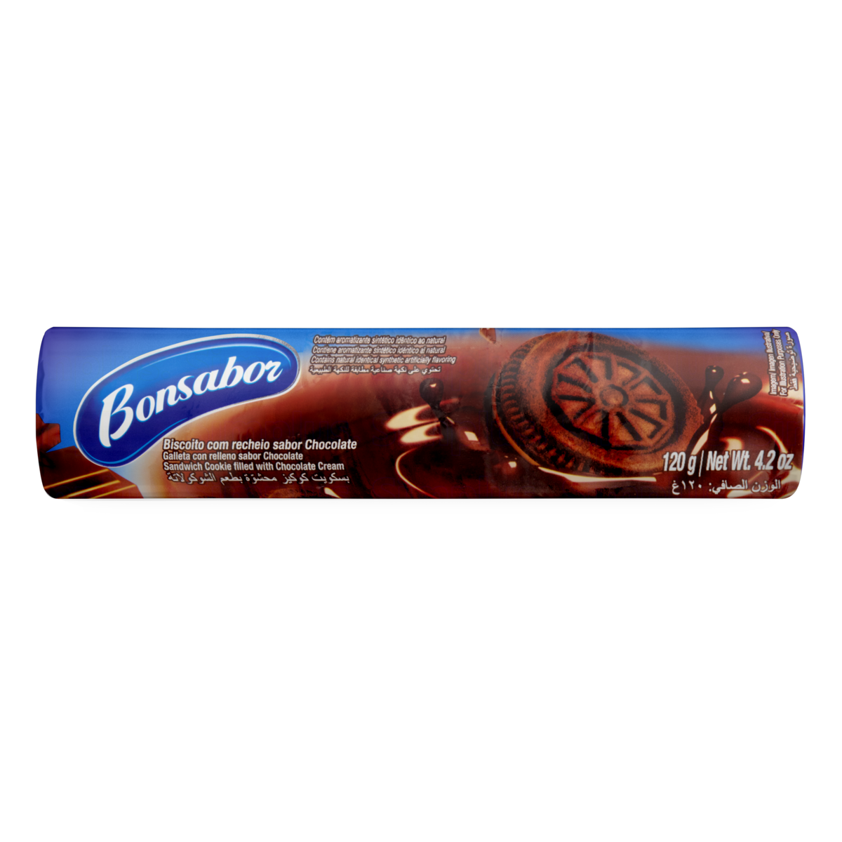 Bonsabor Biscoito Recheio Chocolate Pacote 120g