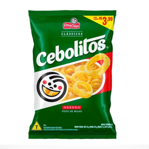 Salgadinho Cebolitos Elma Chips 36g