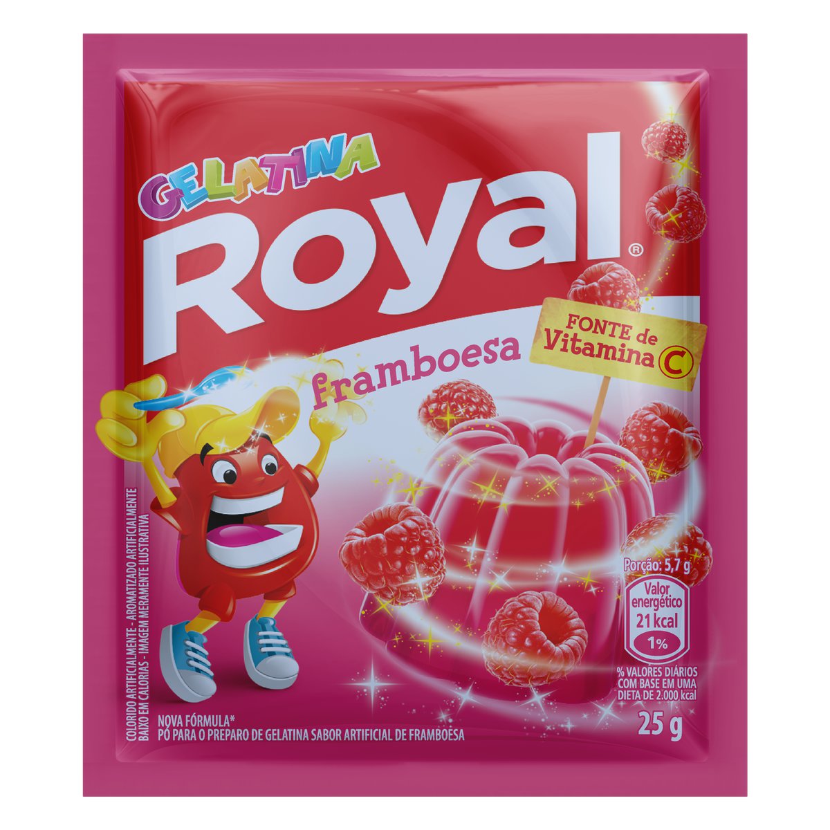 Royal Gelatina Em P Framboesa 25g