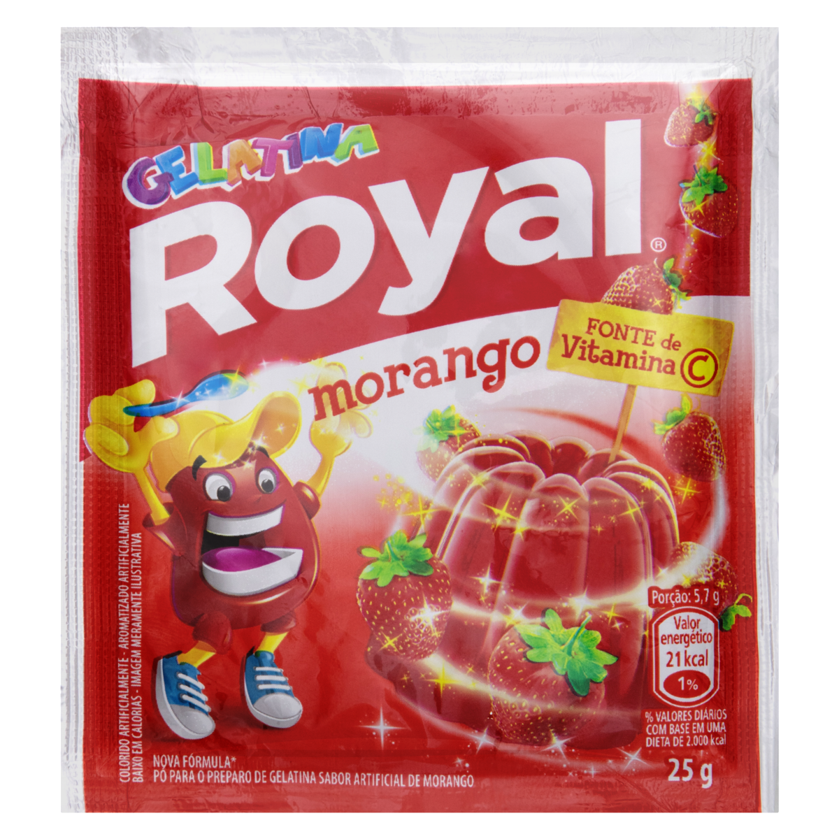 Royal Gelatina Em P Morango Pacote 25g