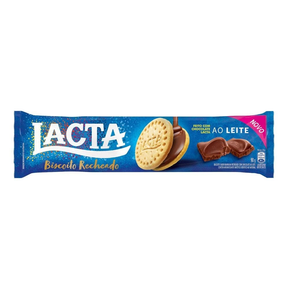 Lacta Biscoito Recheado Chocolate Ao Leite 90G