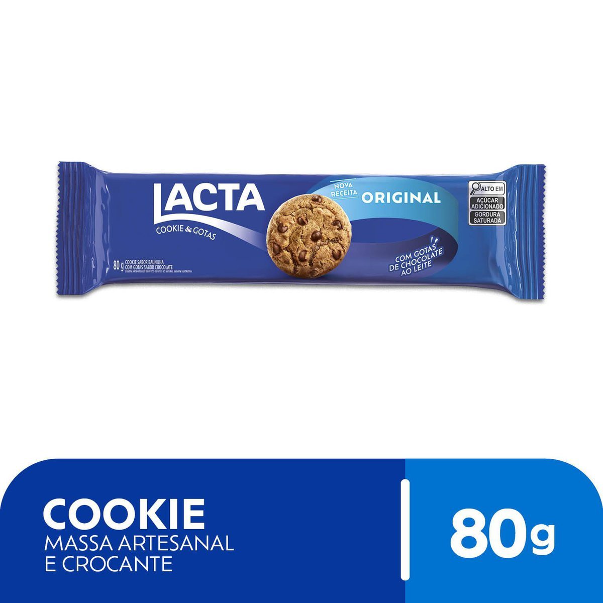 Lacta Biscoito Cookies 80g Ao Leite