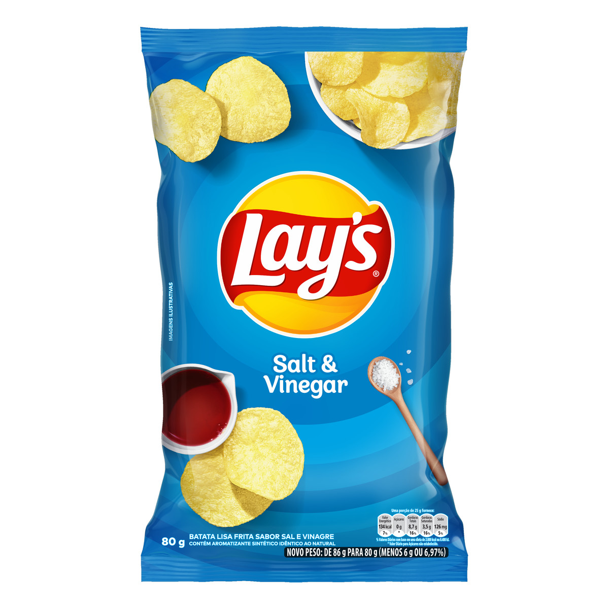 Lays Salgado Elma Chips Salt E Vinegar 80g