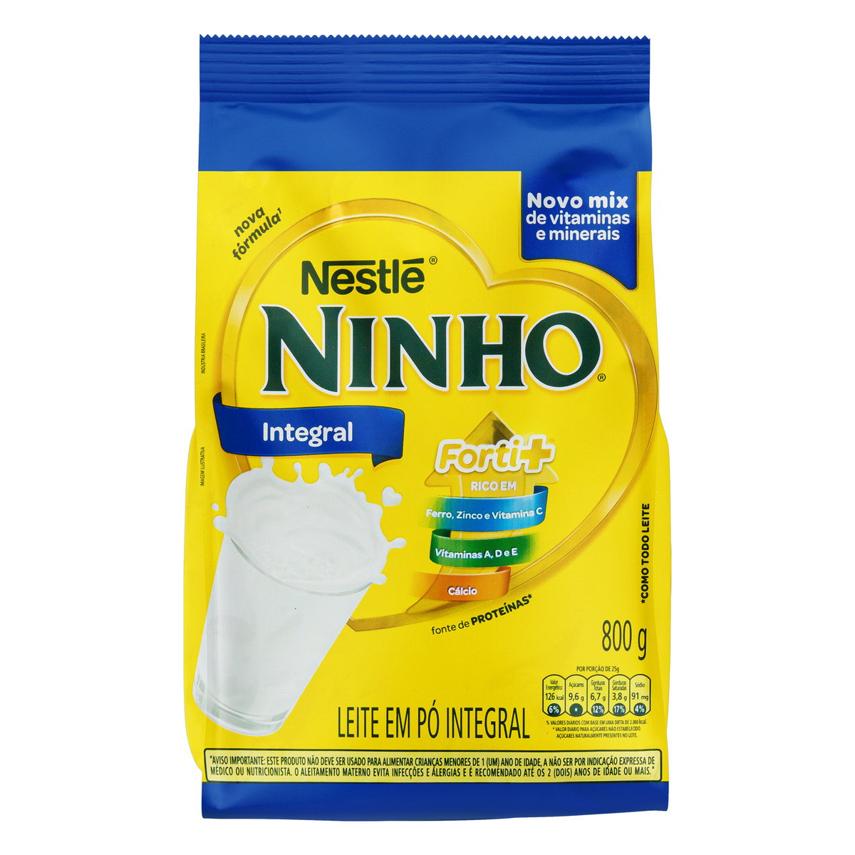 Nestl Leite Em P Integral Ninho Forti+ Lata 800g